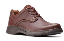 Load image into Gallery viewer, Clarks Mens Unbrawley Pace Casual Dress Shoe Mahogany Leather