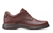 Load image into Gallery viewer, Clarks Mens Unbrawley Pace Casual Dress Shoe Mahogany Leather