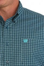 Load image into Gallery viewer, Cinch Men's Short Sleeve Geometric Print Button Down Western Shirt - Blue