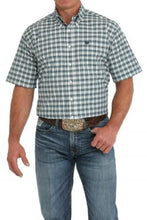 Load image into Gallery viewer, Cinch Men's Short Sleeve Plaid Button Down Western Shirt - Cream