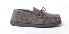 Load image into Gallery viewer, Superlamb Mens Moccasin Deluxe Sheepskin Slipper Charcoal