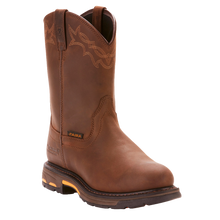 Load image into Gallery viewer, Ariat Mens Workhog Pull On Waterproof Soft Toe Work Boot Brown