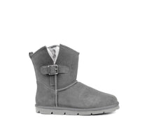 Load image into Gallery viewer, Superlamb Argali Buckle Womens Sheepskin 7.5" Boot Charcoal