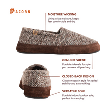 Load image into Gallery viewer, Acorn A10086Ace100 Mens Original Moccasin Slippers Black Berber