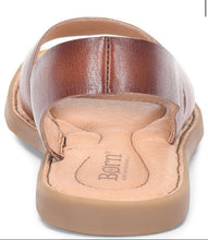 Load image into Gallery viewer, Born Inlet Womens Leather Casual Sandal Dark Tan Bourbon
