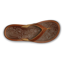 Load image into Gallery viewer, Olukai Paniolo Womens Natural Embossed Leather Beach Sandal