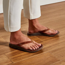 Load image into Gallery viewer, Olukai Paniolo Womens Natural Embossed Leather Beach Sandal
