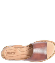 Load image into Gallery viewer, Born Inlet Womens Leather Casual Sandal Dark Tan Bourbon