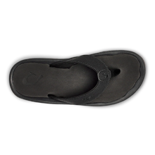 Load image into Gallery viewer, Olukai Mens Ohana Leather Waterproof Flip Flop Sandal Black