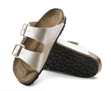 Load image into Gallery viewer, Birkenstock Arizona 2 Strap Sandal Eggshell Birko flor
