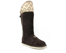 Load image into Gallery viewer, Superlamb Womens Mongol Sheepskin Boot Chocolate
