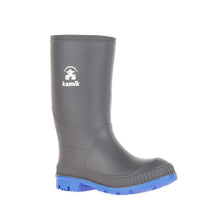 Load image into Gallery viewer, Kamik Youth Stomp Rain Boot Charcoal/Blue
