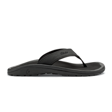 Load image into Gallery viewer, Olukai Mens Ohana Leather Waterproof Flip Flop Sandal  Black
